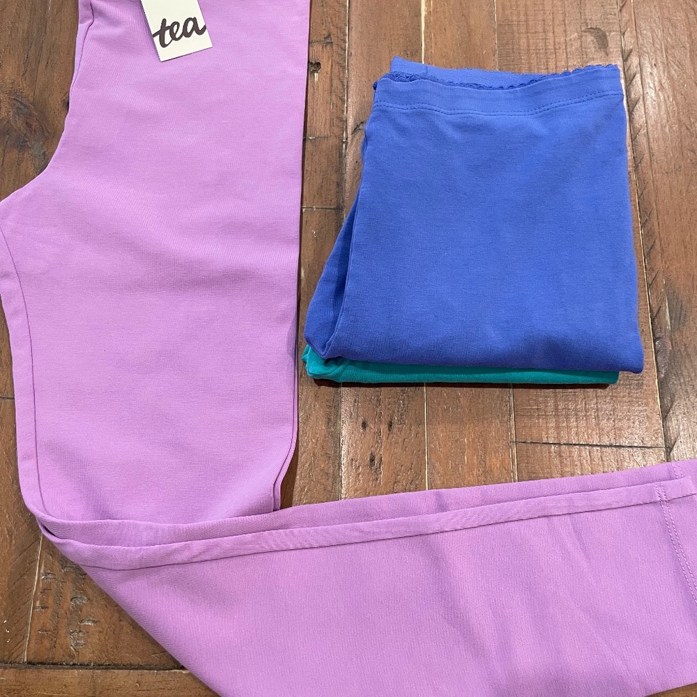 Tea Collection Girls Solid Leggings- Set of 3